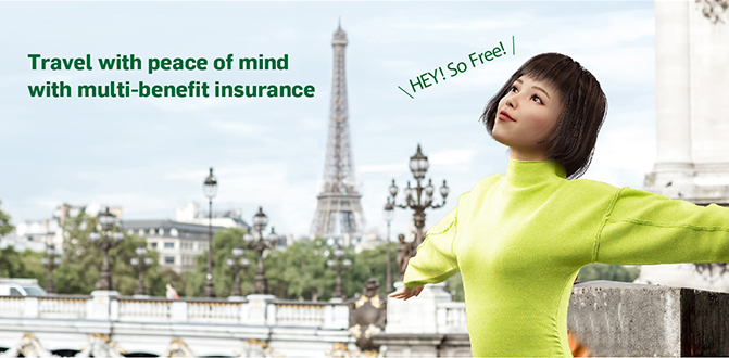 Travel with peace of mindwith multi-benefit insurance