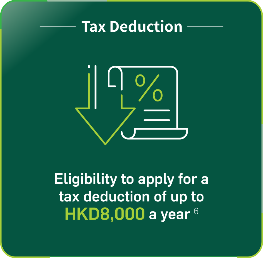 Eligibility to apply for a tax deduction of up to HKD8,000 a year