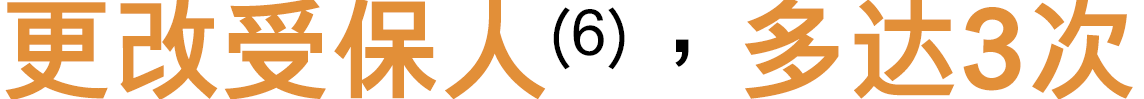 更改受保人(6)多达3次