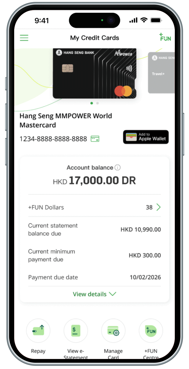 Step 1 for applying instalment on all eligible spending