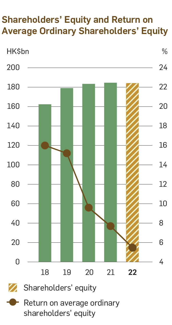 Chart of Shareholders’ Equity and Return on Average Ordinary Shareholders’ Equity 